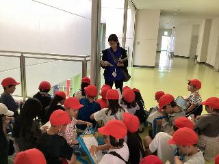 体育館見学の様子