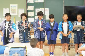 はっぴもお似合いな6年生