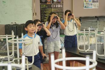 「双眼鏡でのぞき」