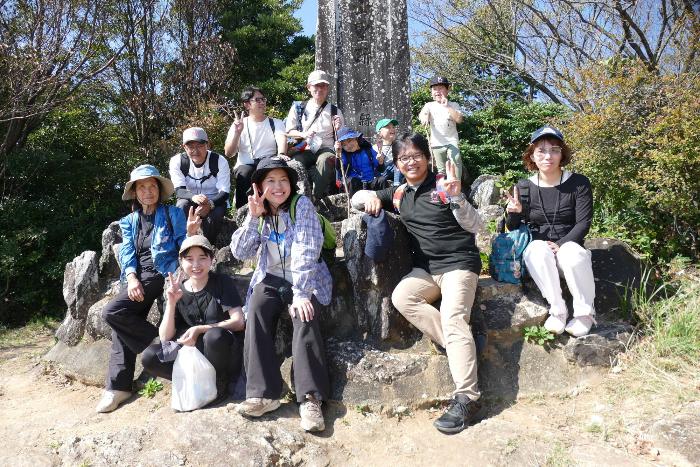 山頂にて