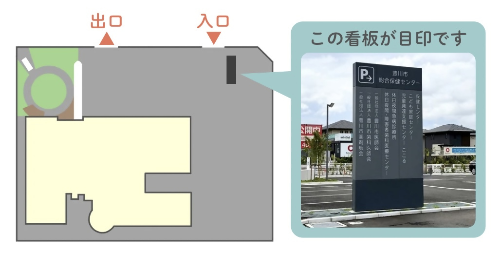 総合保健センター駐車場の案内画像