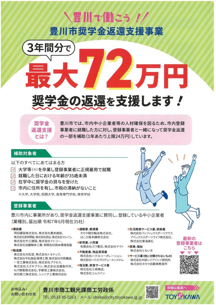 【奨学金返還】最大72万円の奨学金の返還を支援します!