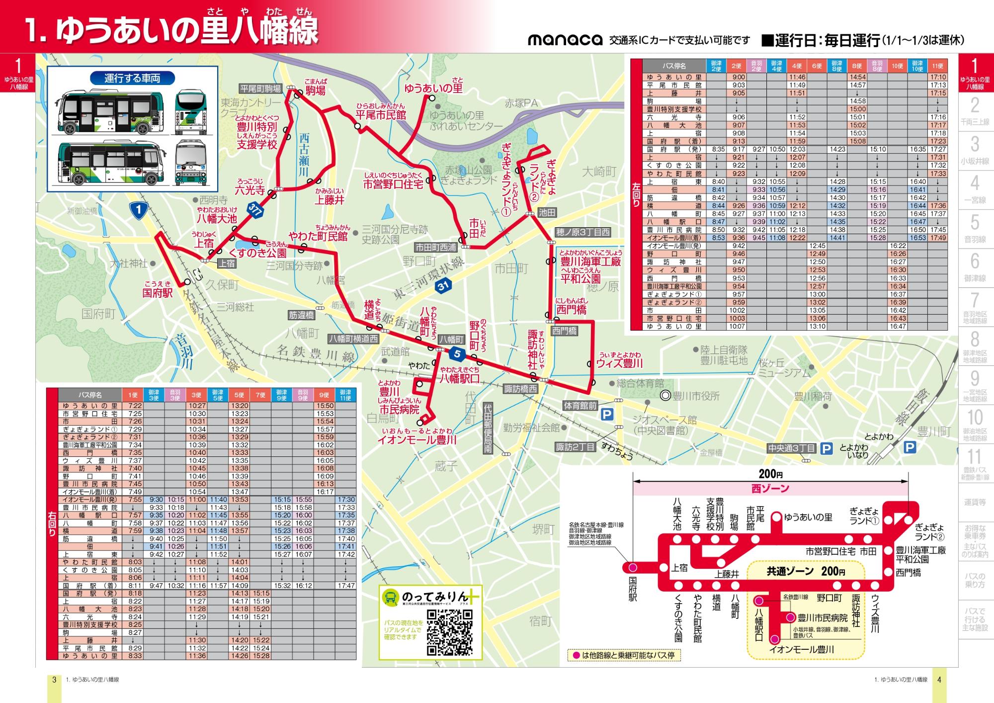 ゆうあいの里八幡線路線情報