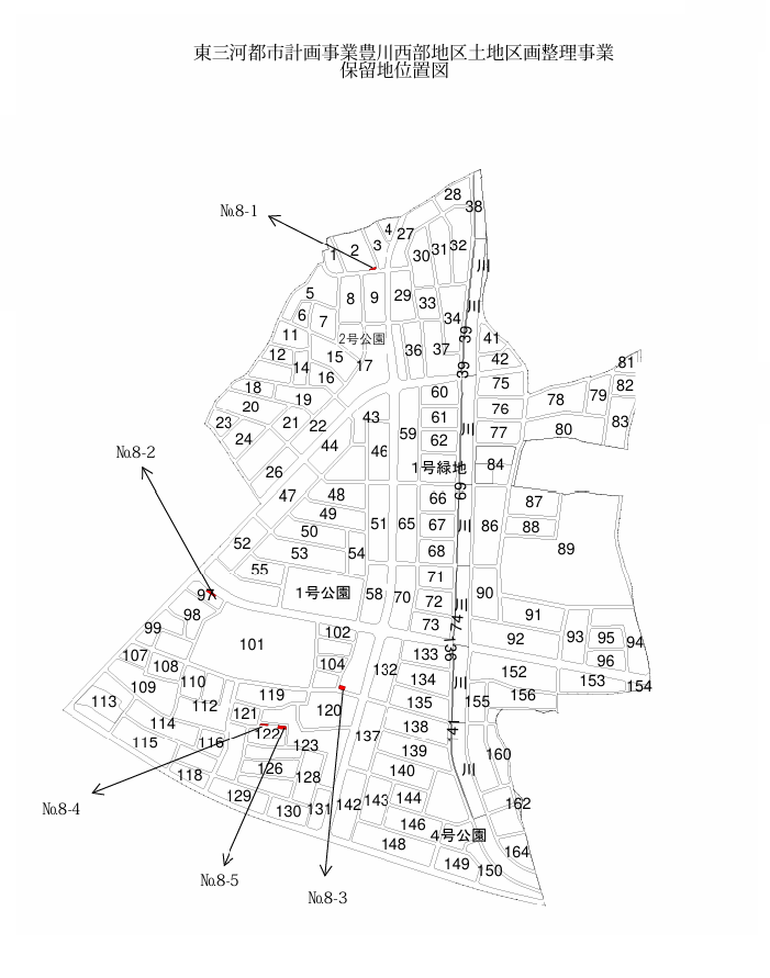 保留地位置図西部
