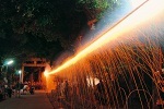 進雄神社の奉納網火の写真