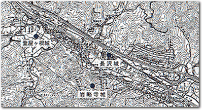 長沢の城位置図