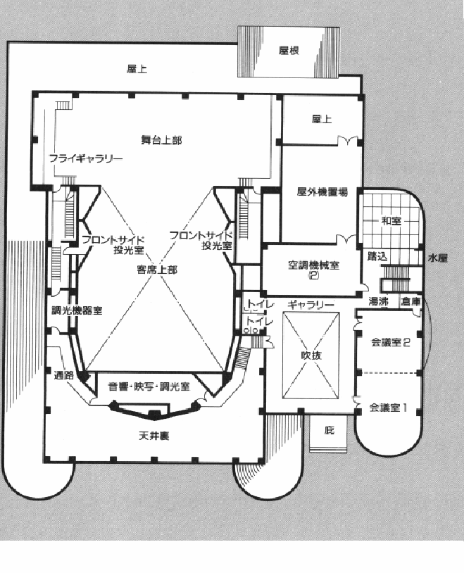 フロイデンホール平面図2階