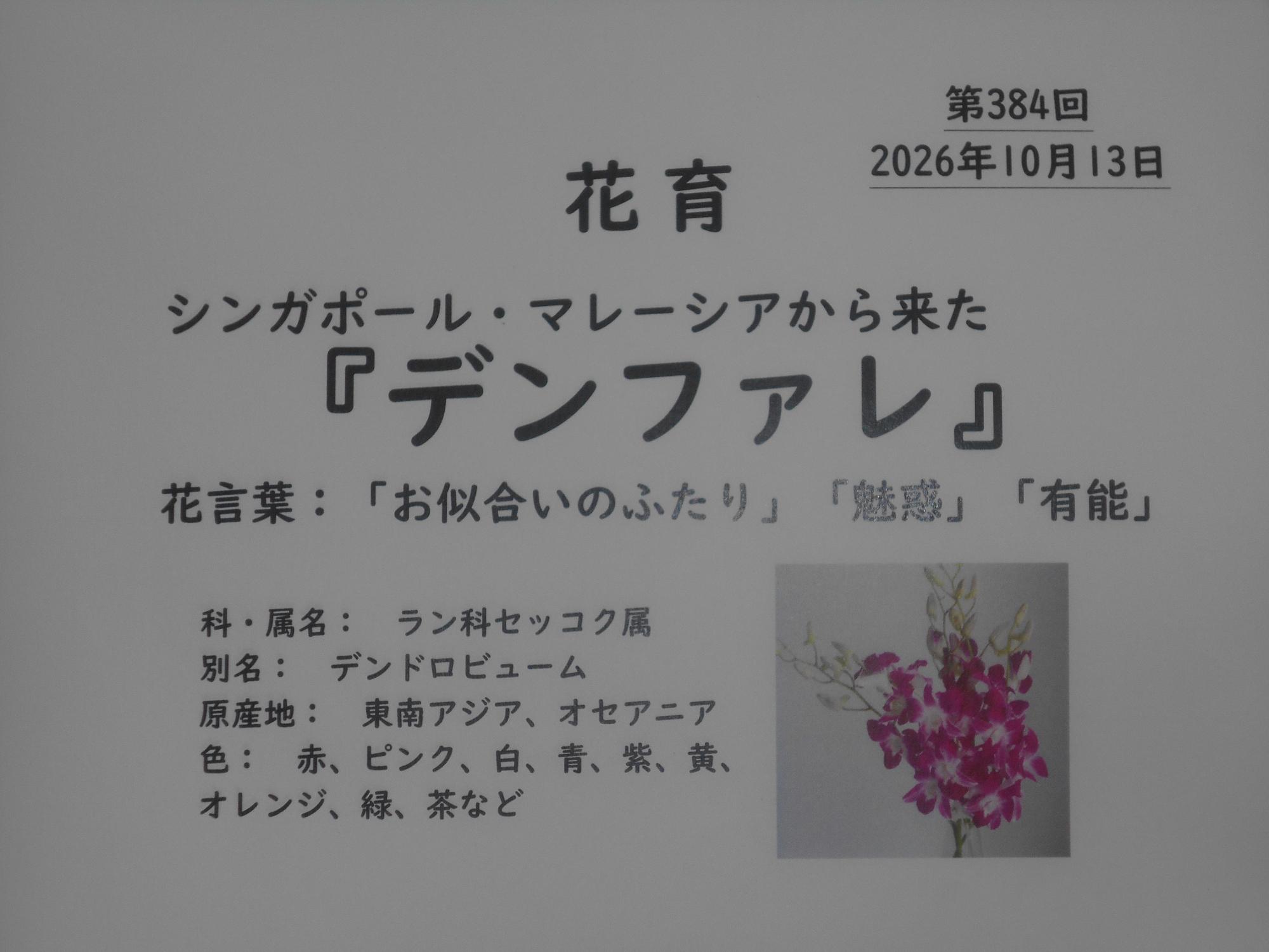 花育がありました。
