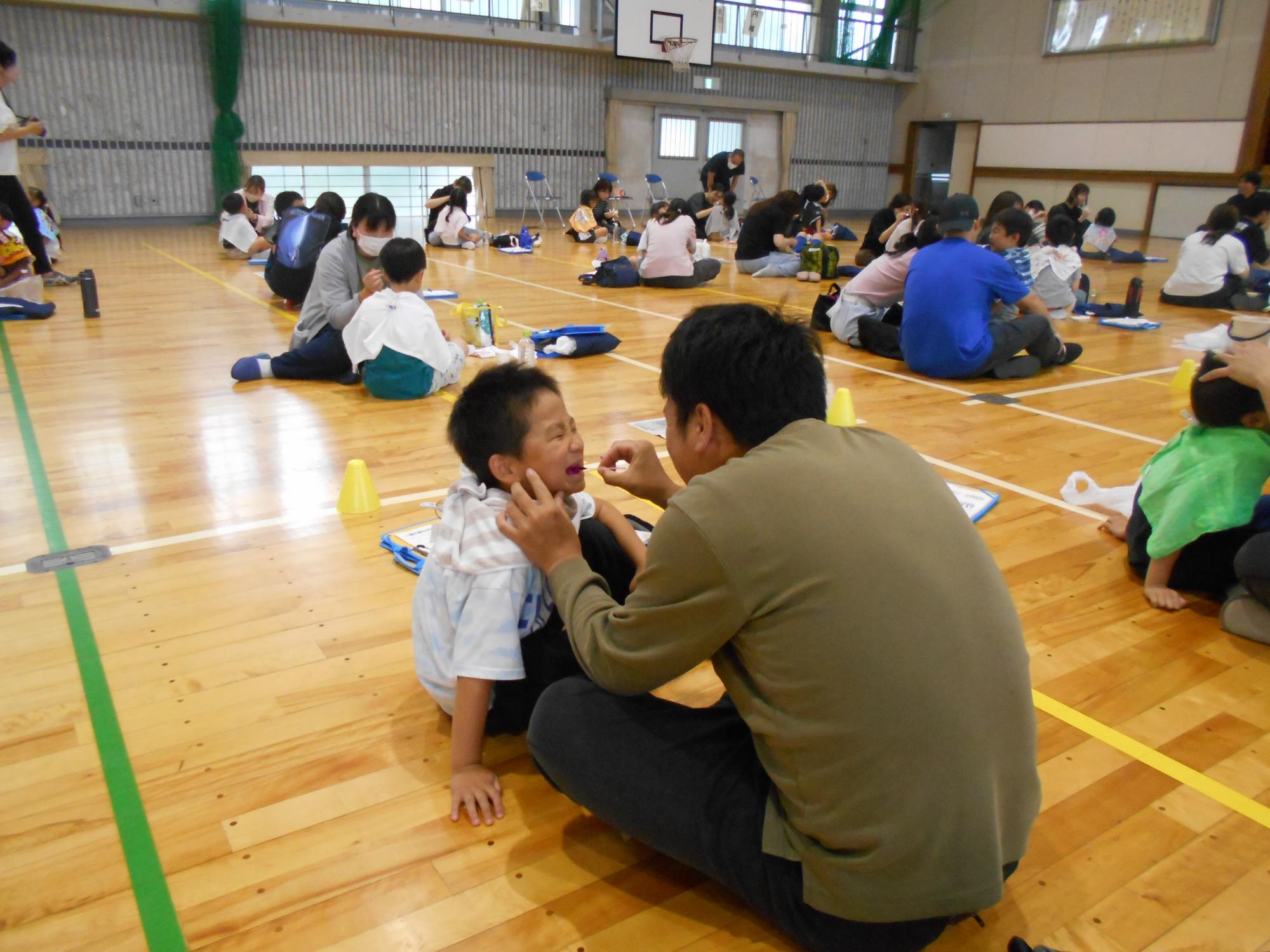 お父さんがやってくれました。