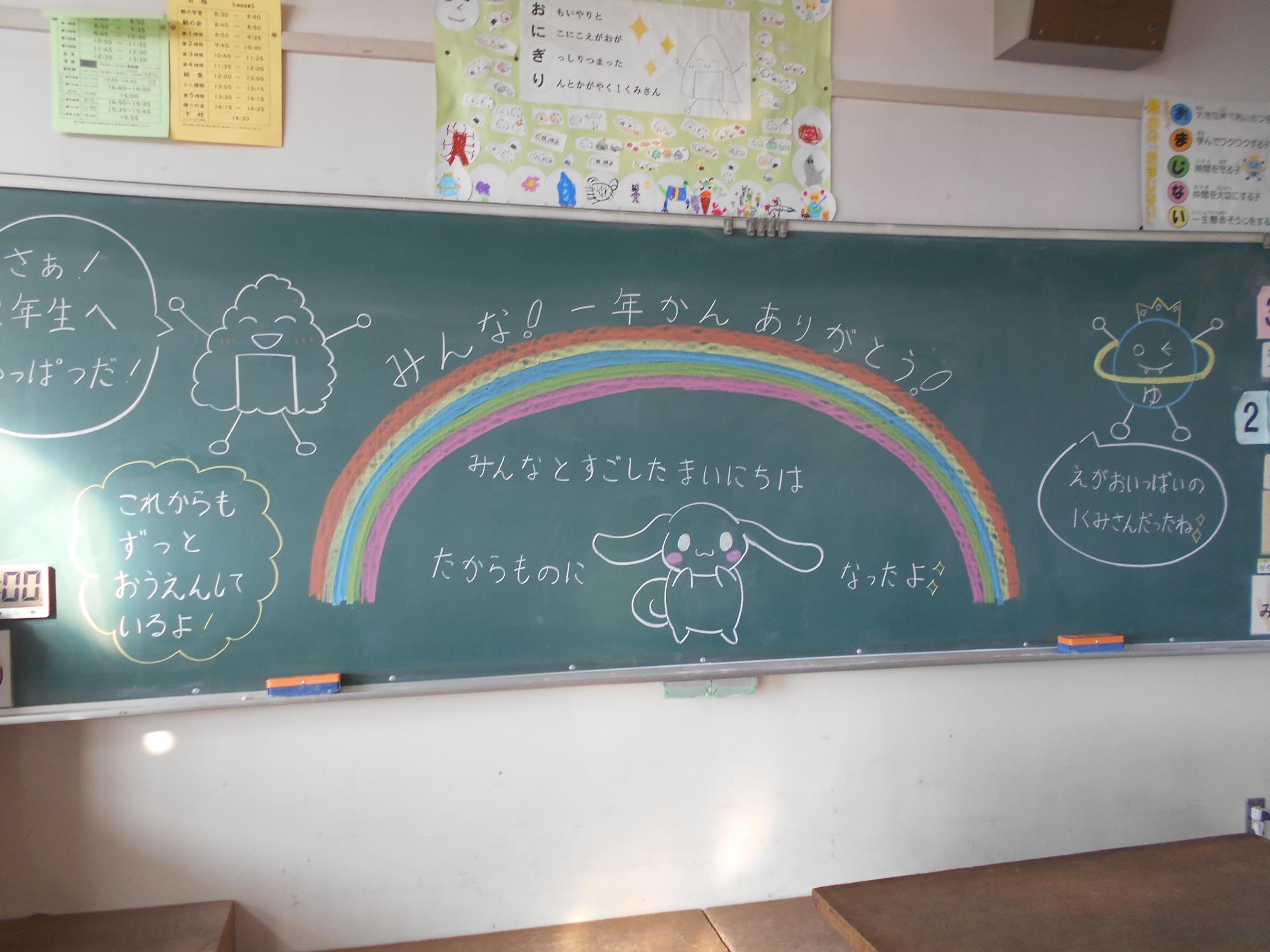 修了式の朝の教室