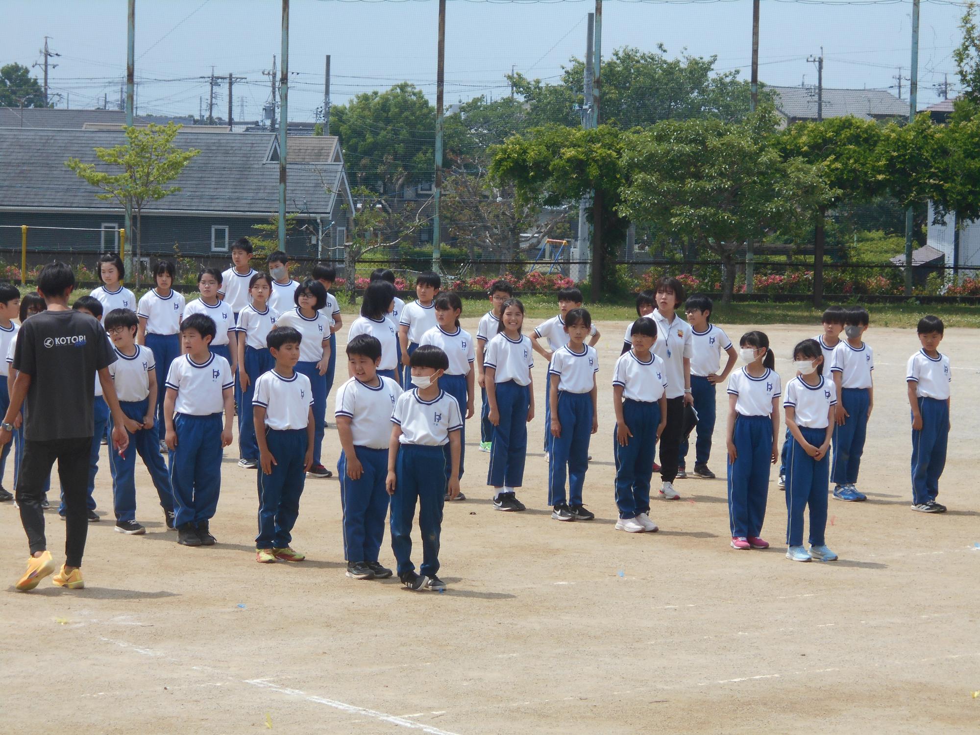 位置取りをしています。