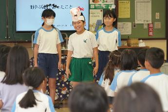 健康委員からは、来週からランチルームで行う「小さなハッピー見つけ」の説明がありました