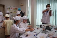 手洗い教室　おはぎ作り