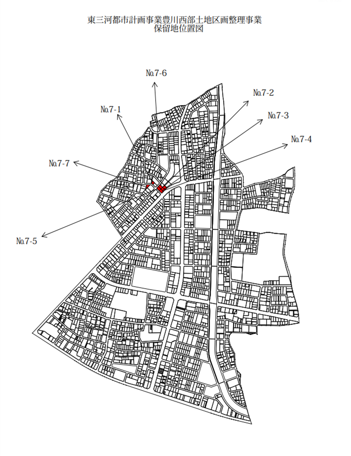 保留地位置図西部