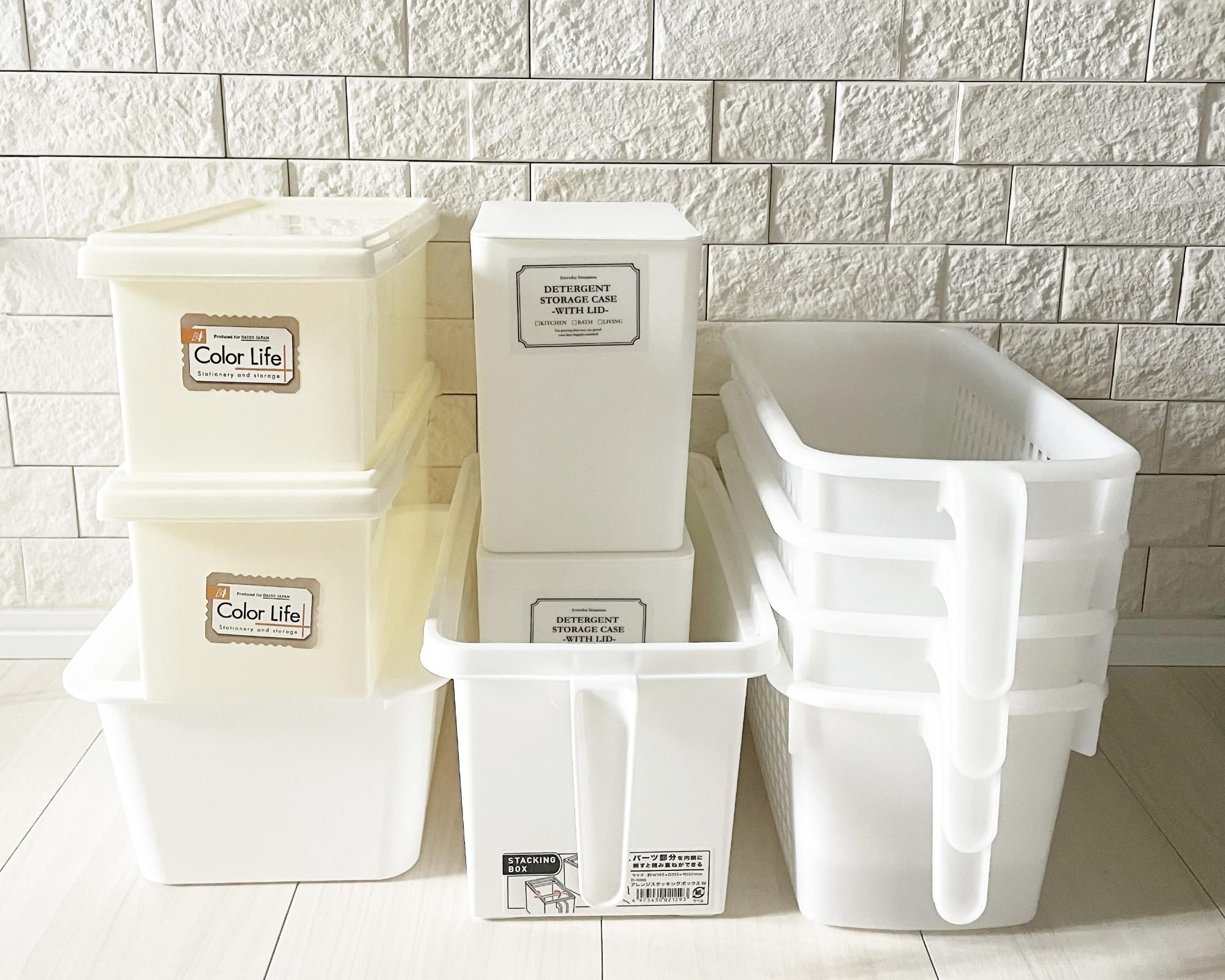 購入した大量の収納ケース