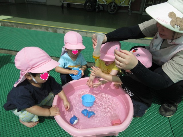 水遊びの様子