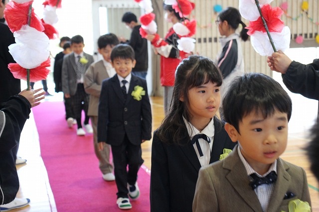 入学式の入場の様子