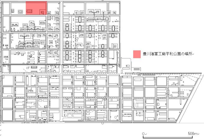 豊川海軍工廠平面図