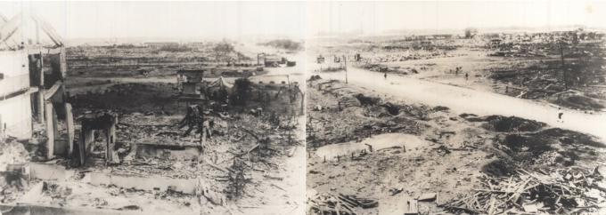 空襲後の豊川海軍工廠